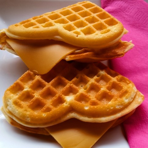 "brown cheese waffles"